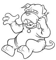 A coloring page of american dragon ball z - jake long